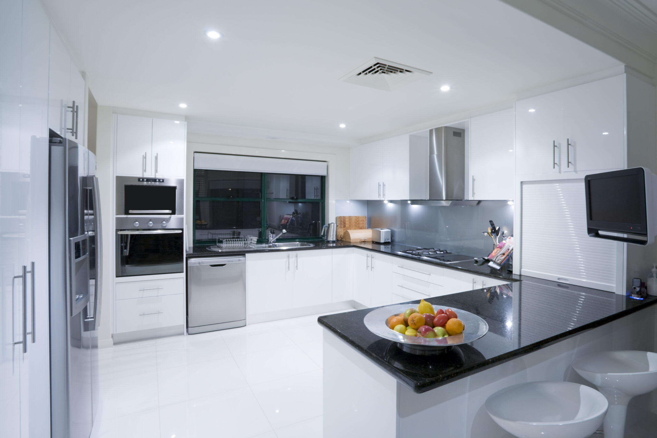 Modern kitchen in luxury mansion